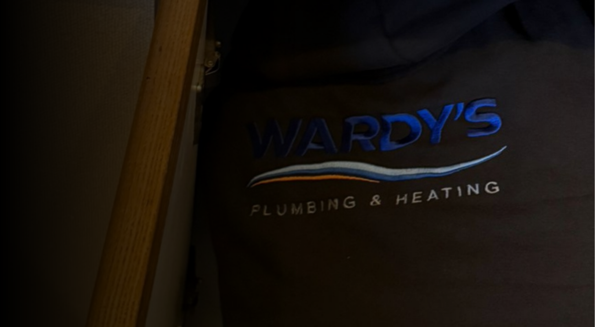Wardy's Plumbing & Heating work shirt with embroidered logo